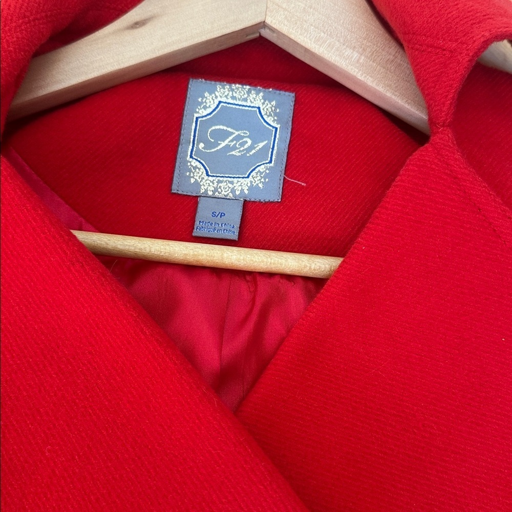 Red Double-Breasted Peacoat - Picture 2 of 2